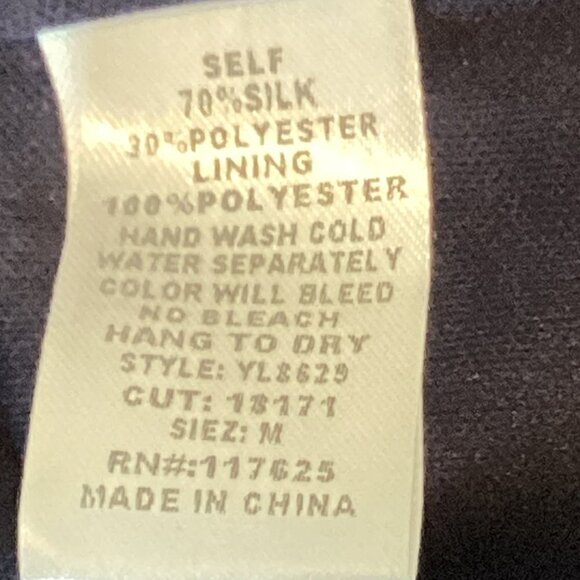 Ya Los Angeles Silk Blend Sleeveless Dress Crochet Top Pleat Skirt M Blue 254F - Picture 8 of 8